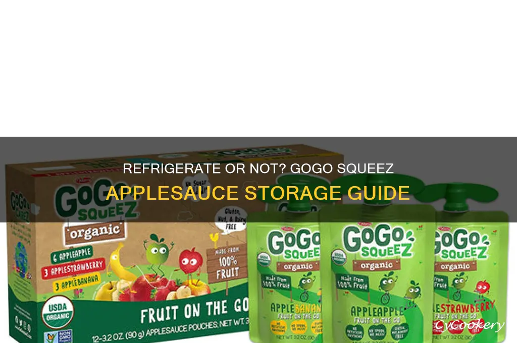 do you have to refrigerate gogo squeez applesauce
