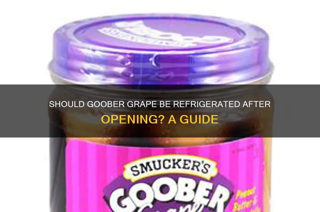 do you have to refrigerate goober grape after opening