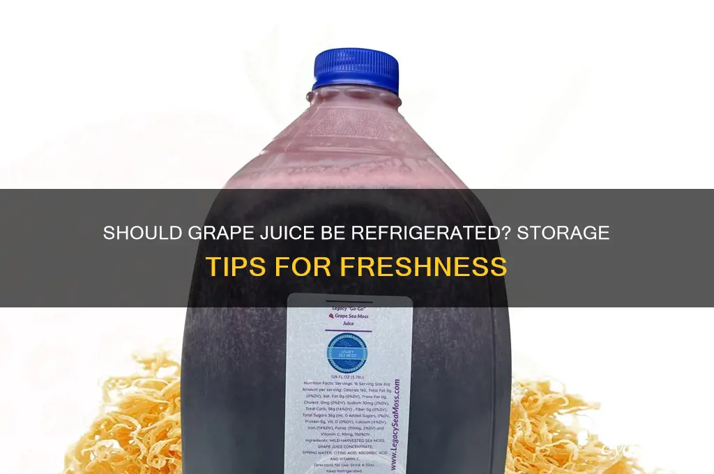 do you have to refrigerate grape juice