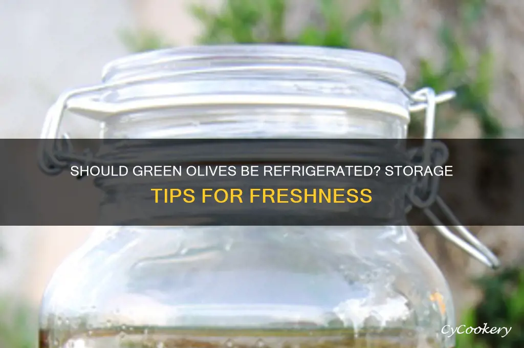 do you have to refrigerate green olives