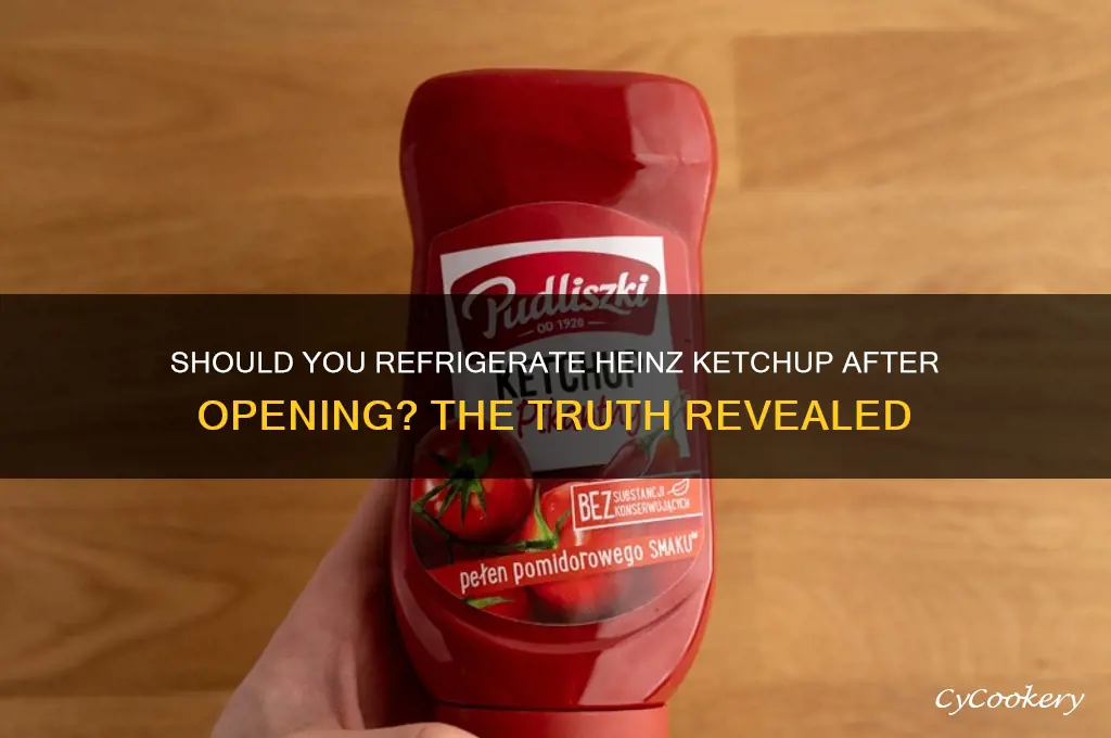 do you have to refrigerate heinz ketchup after opening
