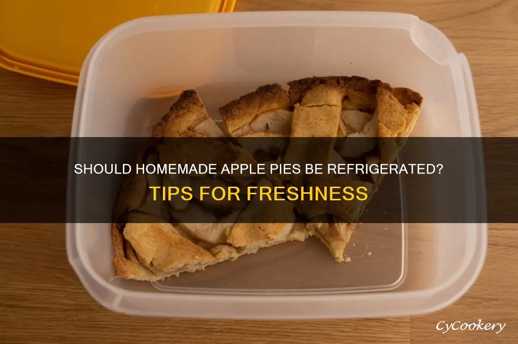 do you have to refrigerate homemade apple pies
