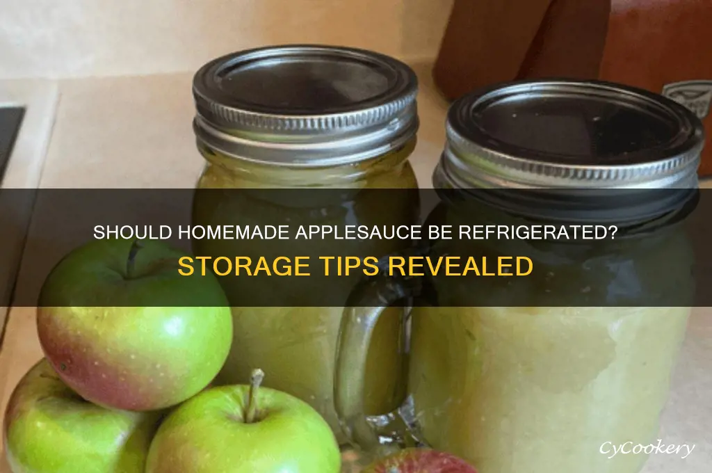 do you have to refrigerate homemade applesauce