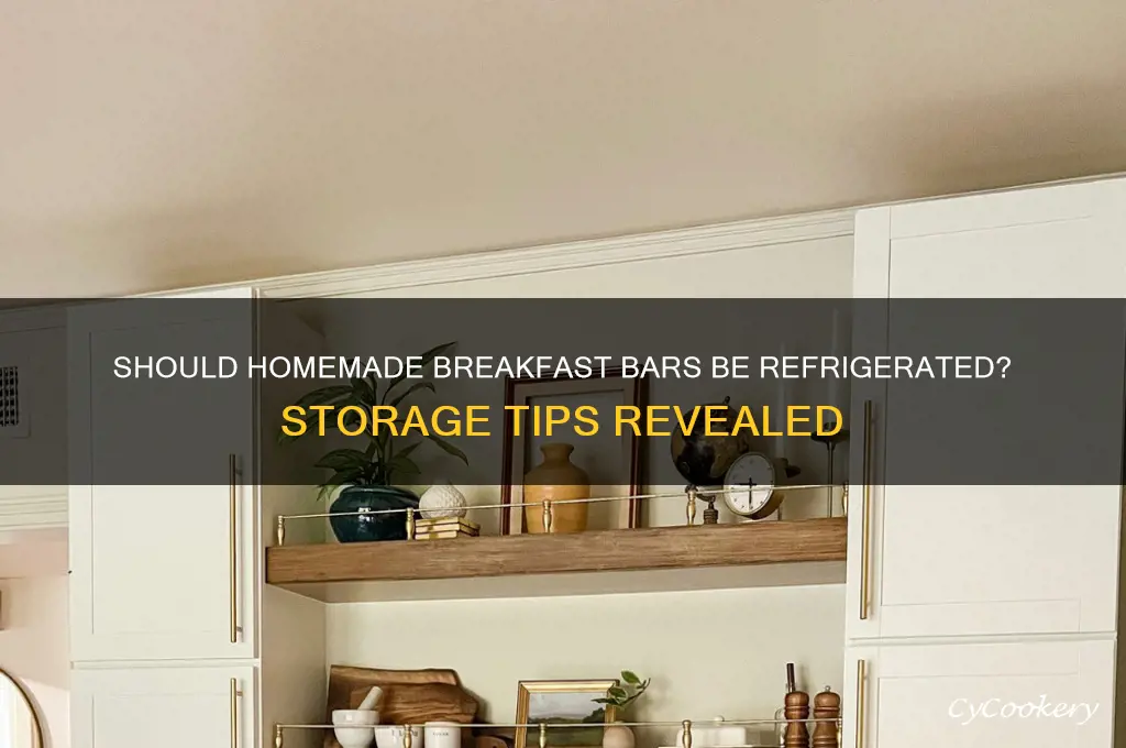 do you have to refrigerate homemade breakfast bars