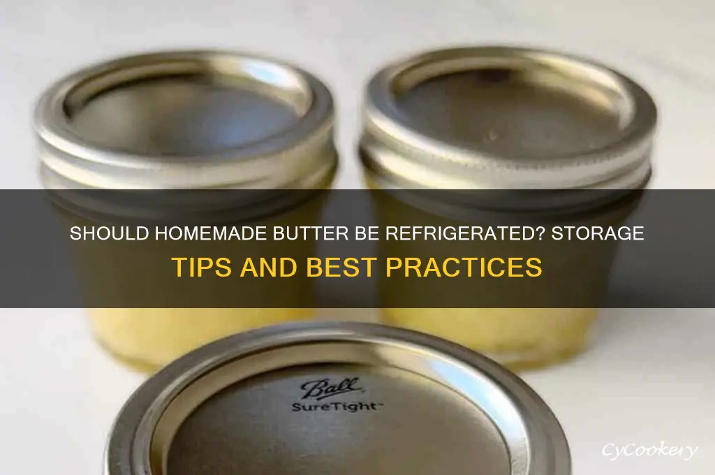 do you have to refrigerate homemade butter