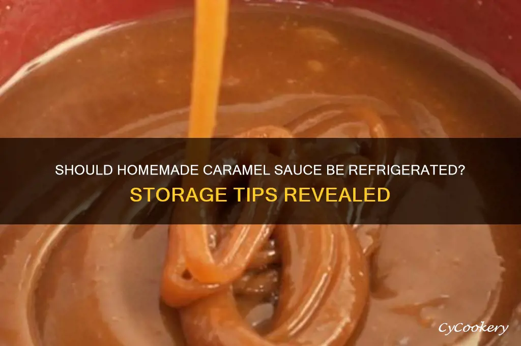 do you have to refrigerate homemade caramel sauce