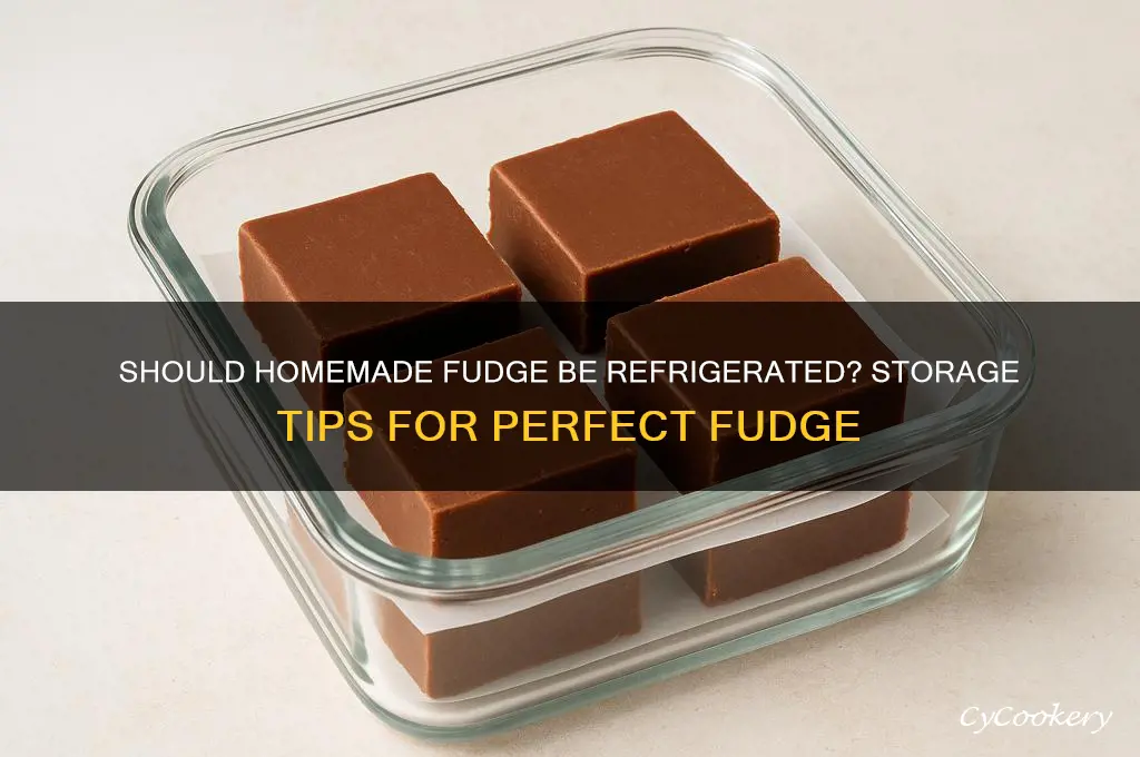 do you have to refrigerate homemade fudge