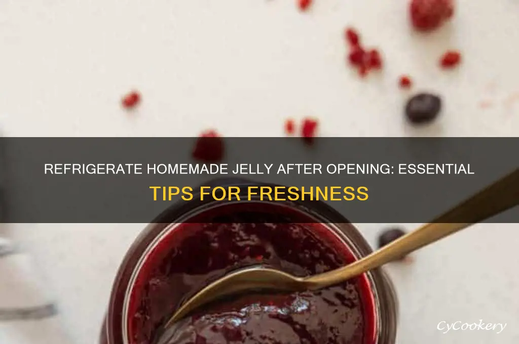 do you have to refrigerate homemade jelly after opening