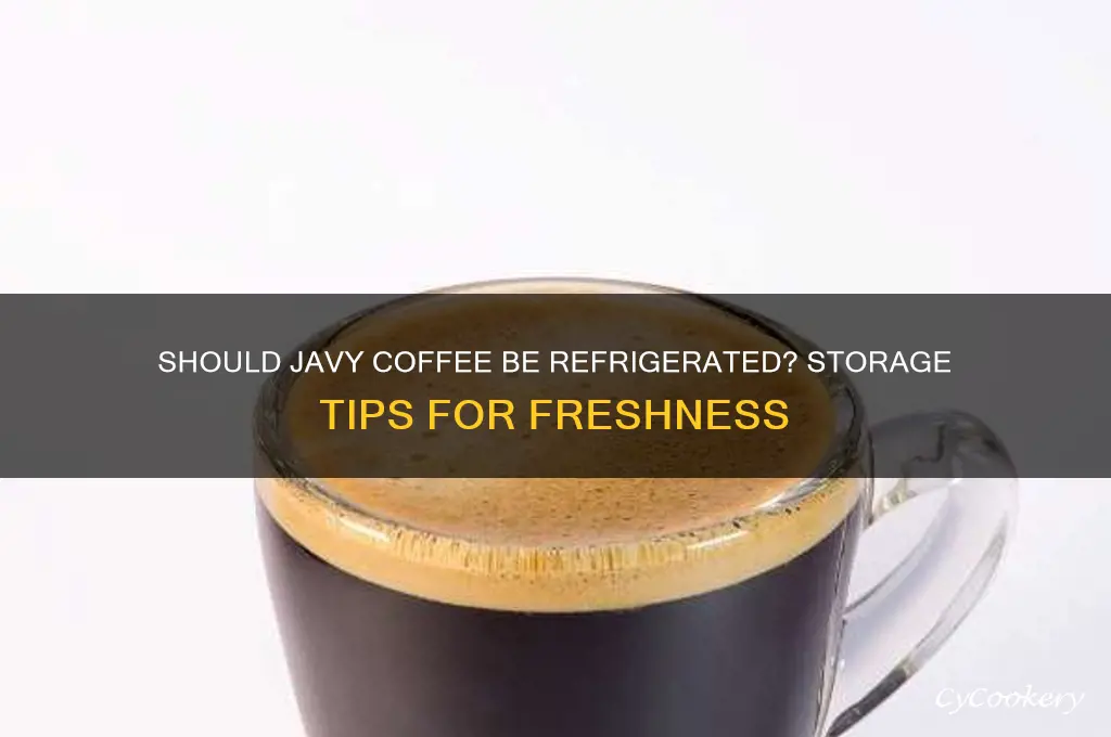 do you have to refrigerate javy coffee