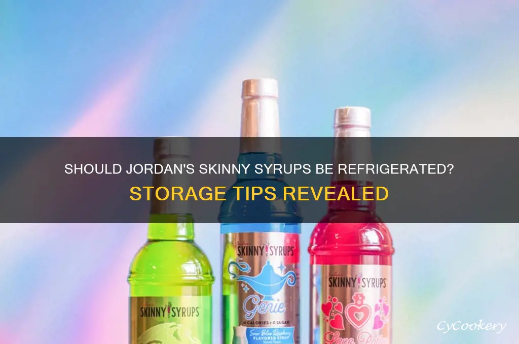 do you have to refrigerate jordan