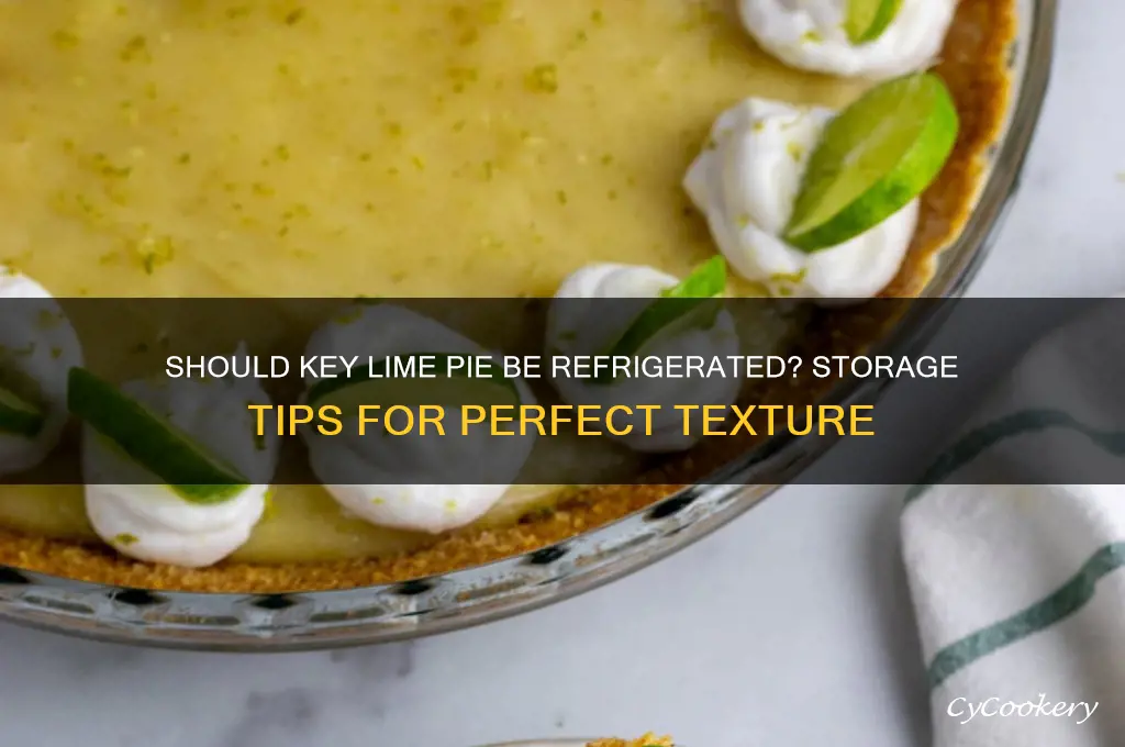 do you have to refrigerate key lime pie