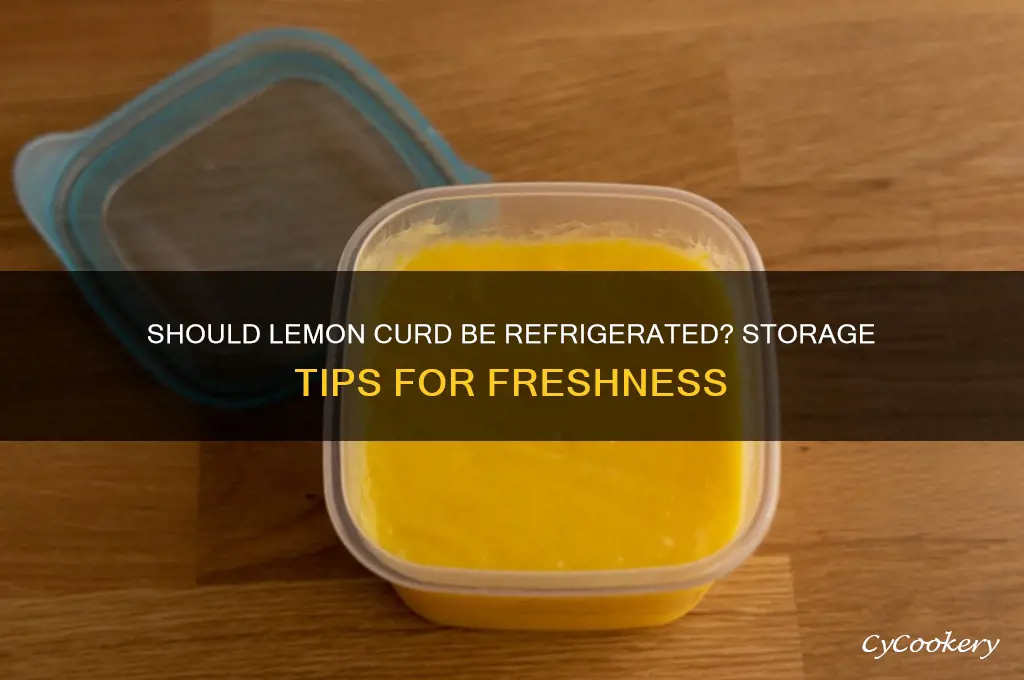 do you have to refrigerate lemon curd