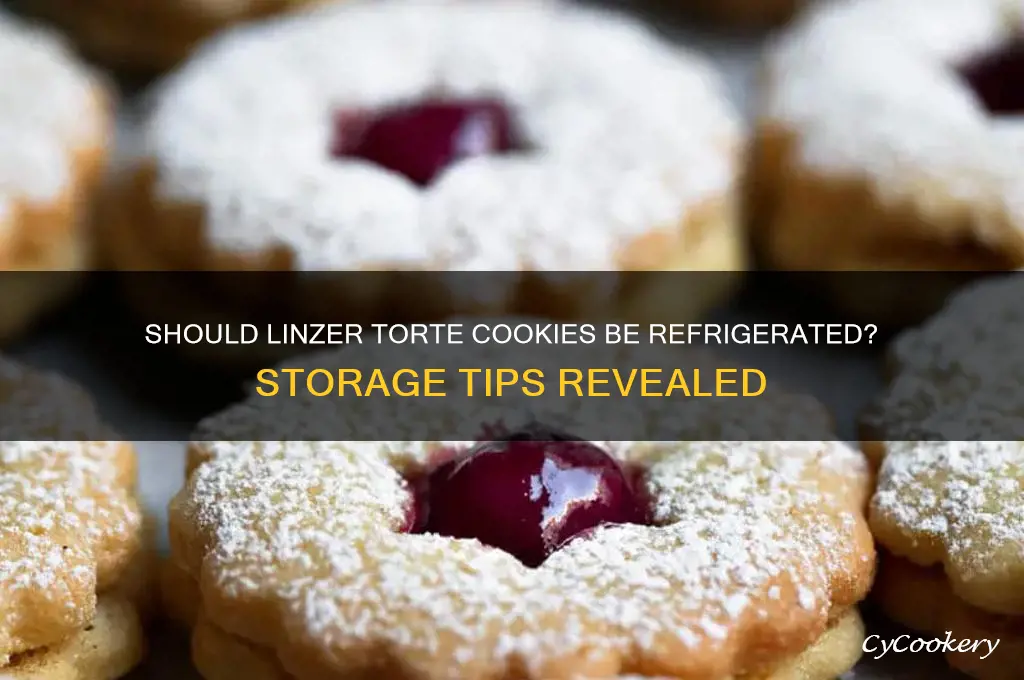 do you have to refrigerate linzer torte cookies