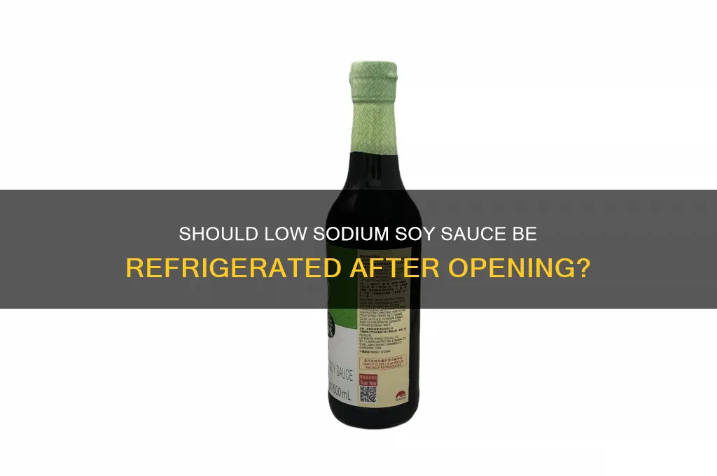 do you have to refrigerate low sodium soy sauce