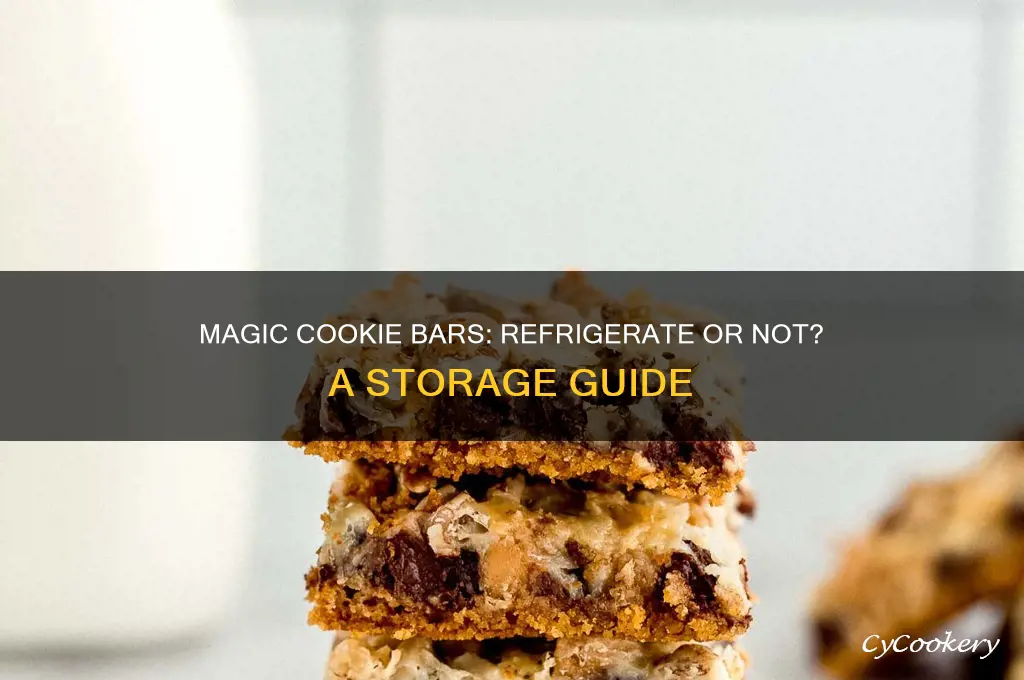 do you have to refrigerate magic cookie bars