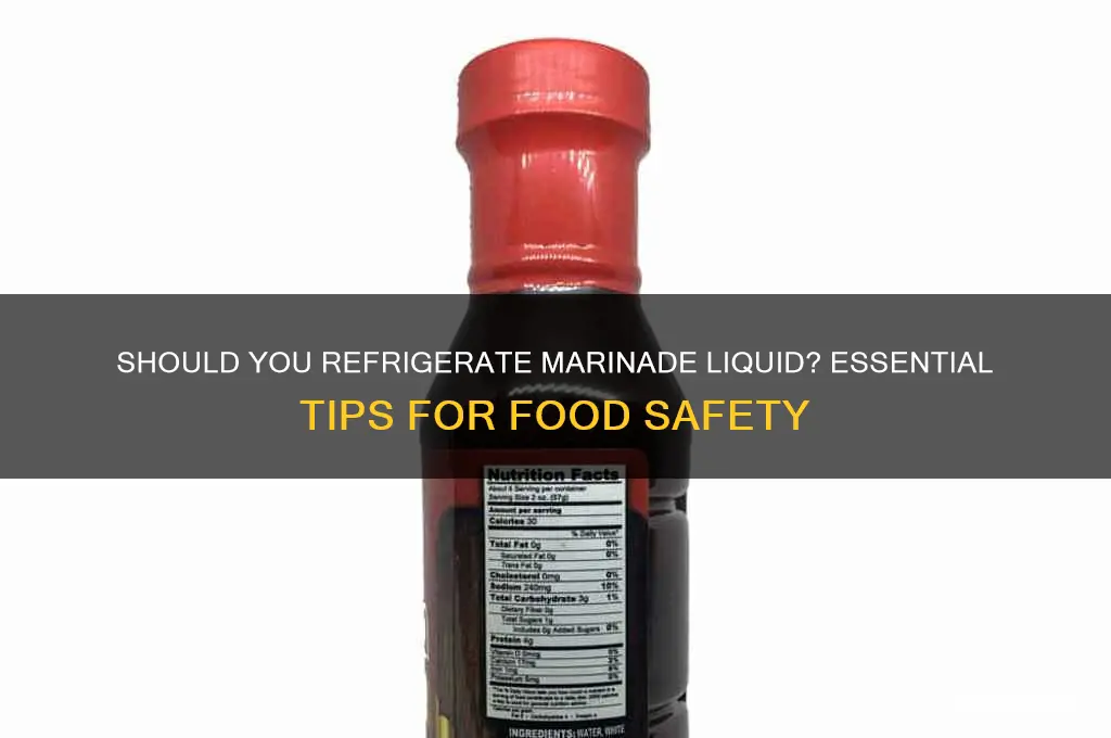 do you have to refrigerate marinade liquid
