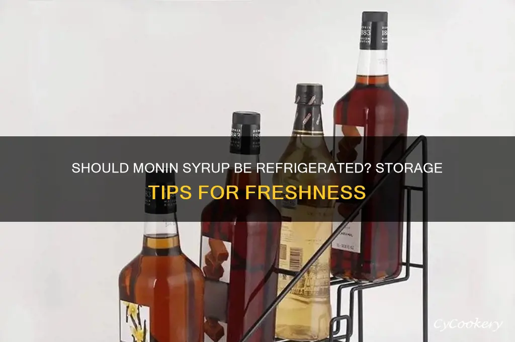 do you have to refrigerate monin syrup