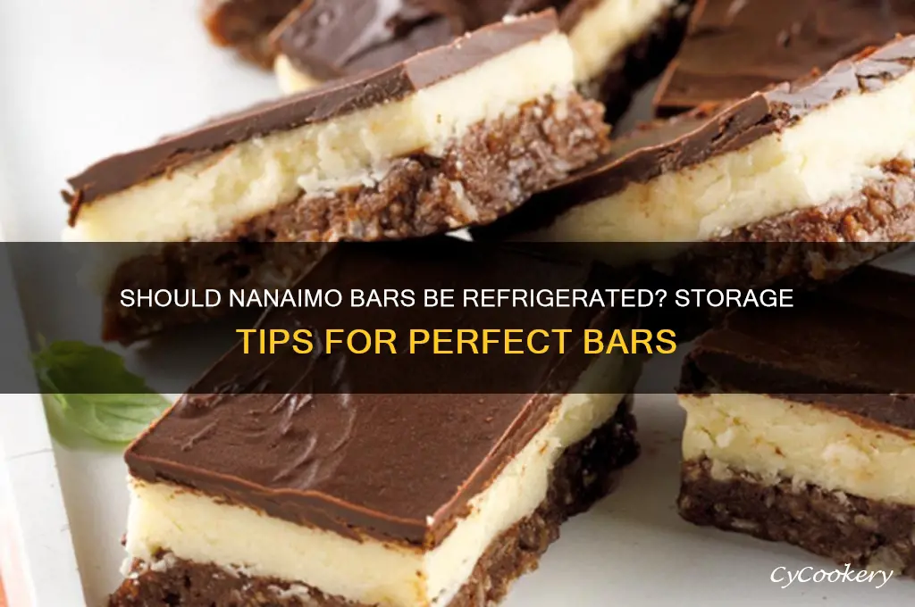 do you have to refrigerate nanaimo bars