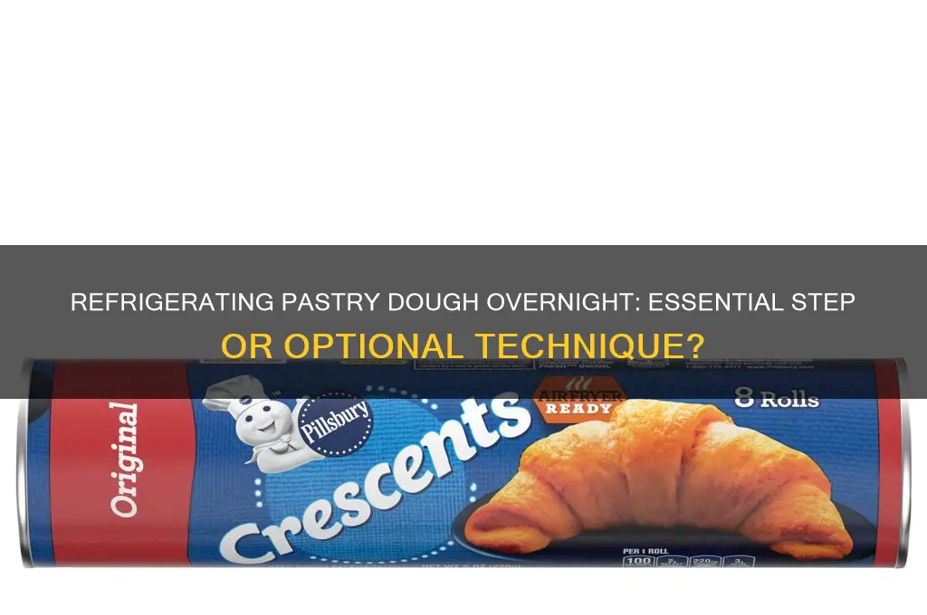 do you have to refrigerate pastry dough overnight