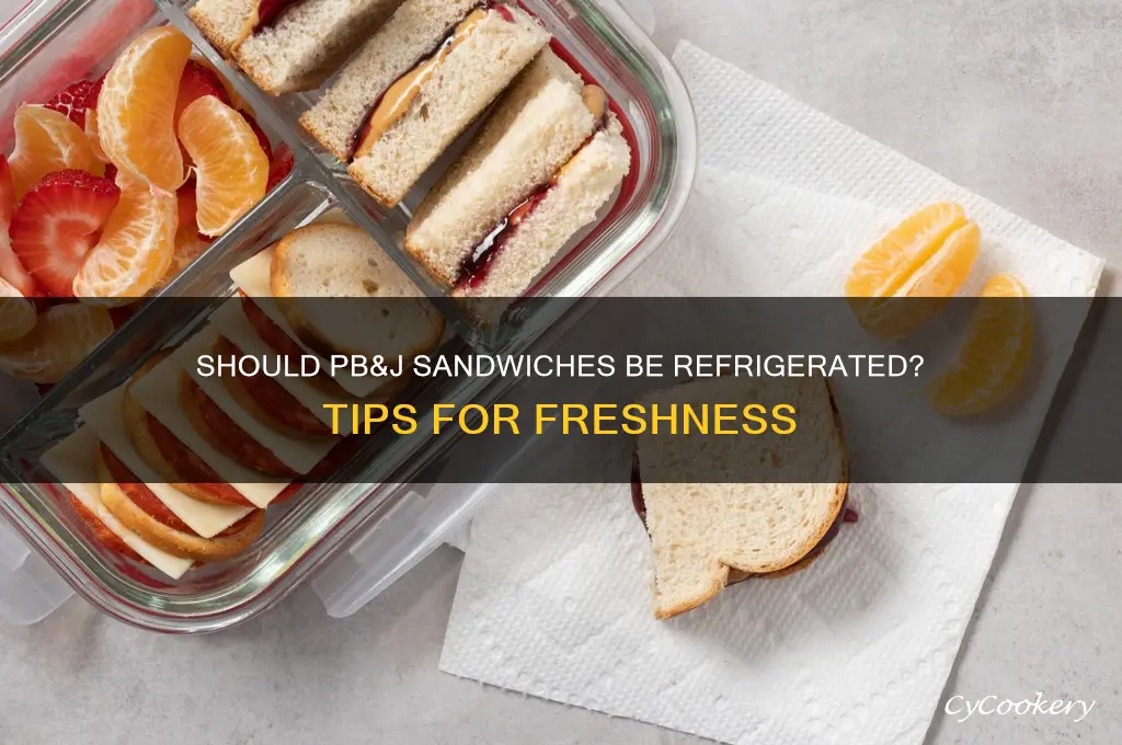 do you have to refrigerate pb and j sandwiches