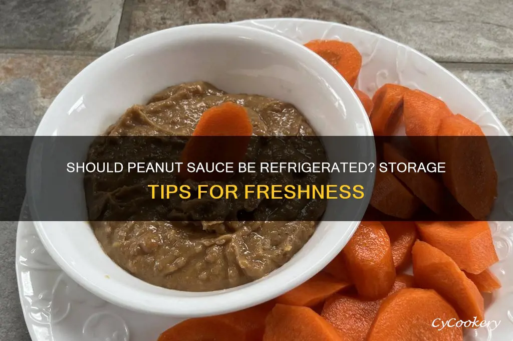 do you have to refrigerate peanut sauce