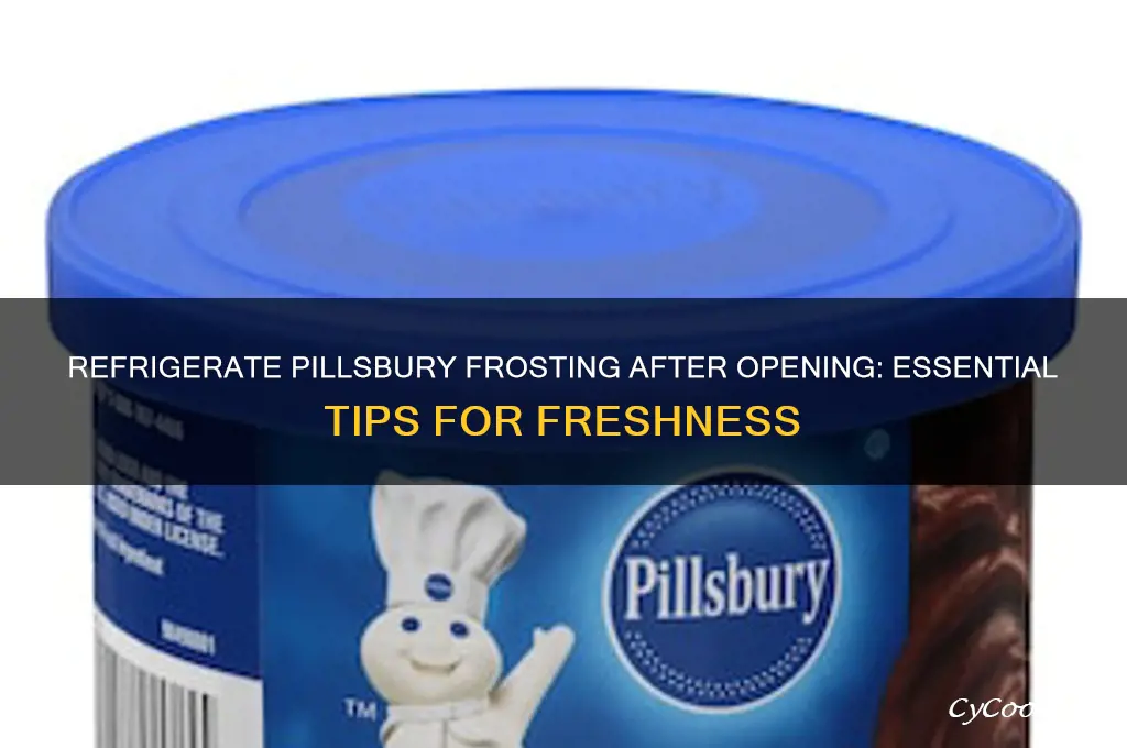 do you have to refrigerate pillsbury frosting after opening