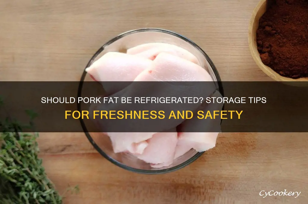 do you have to refrigerate pork fat