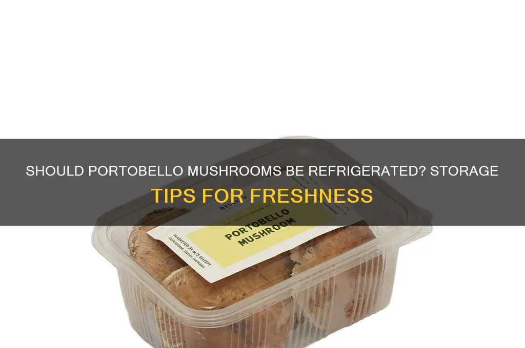 do you have to refrigerate portobello mushrooms