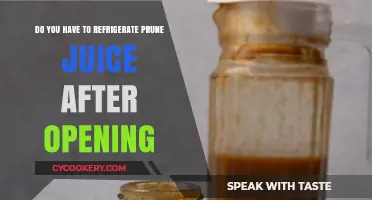 Should Prune Juice Be Refrigerated After Opening? A Guide