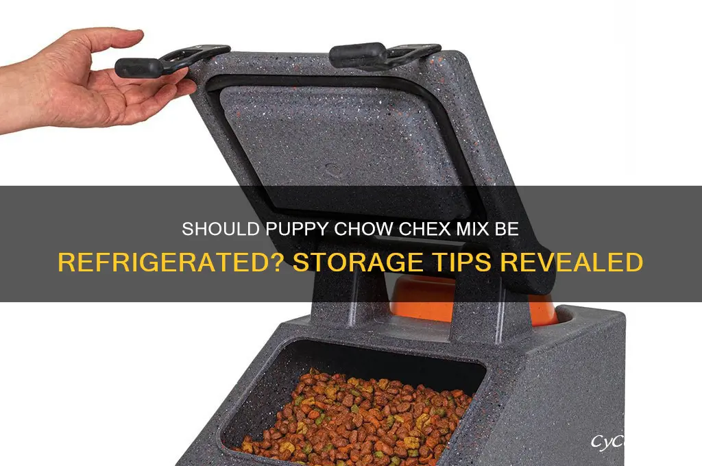 do you have to refrigerate puppy chow chex mix