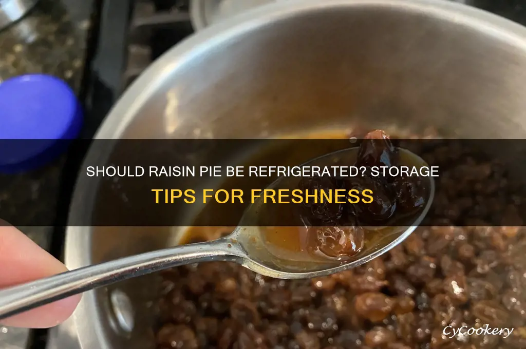 do you have to refrigerate raisin pie