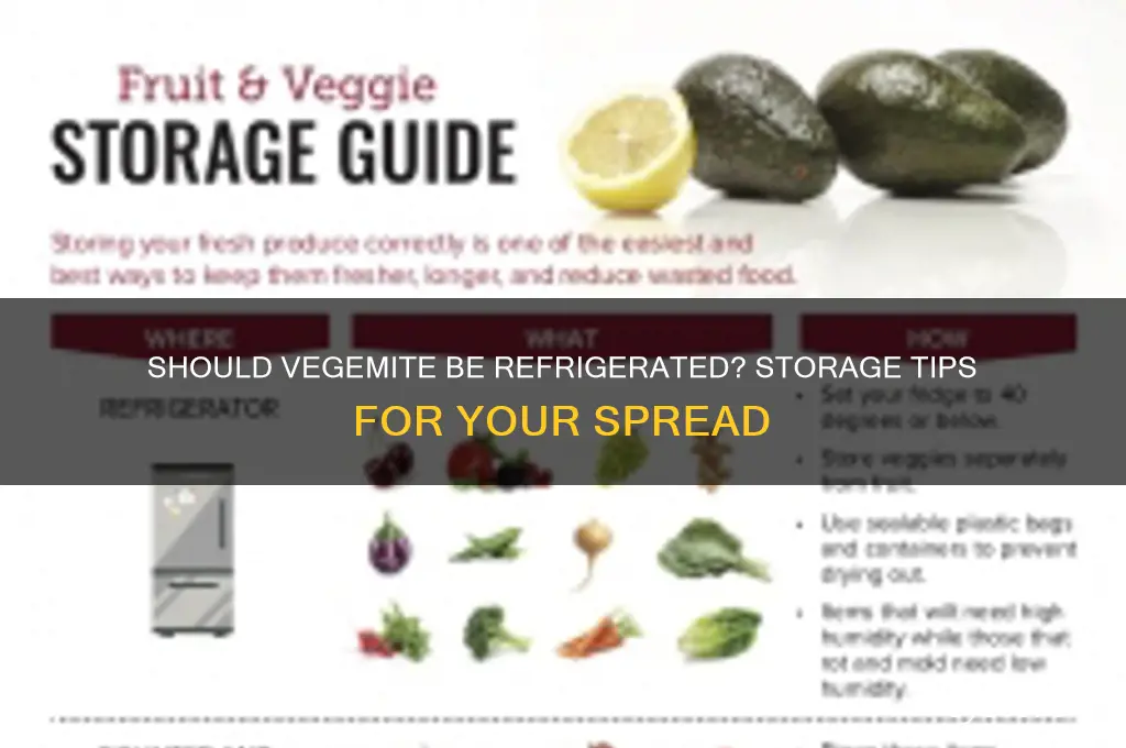 do you have to refrigerate refrigerate vegemite