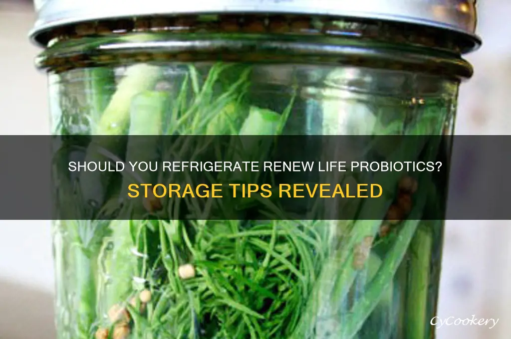 do you have to refrigerate renew life probiotics