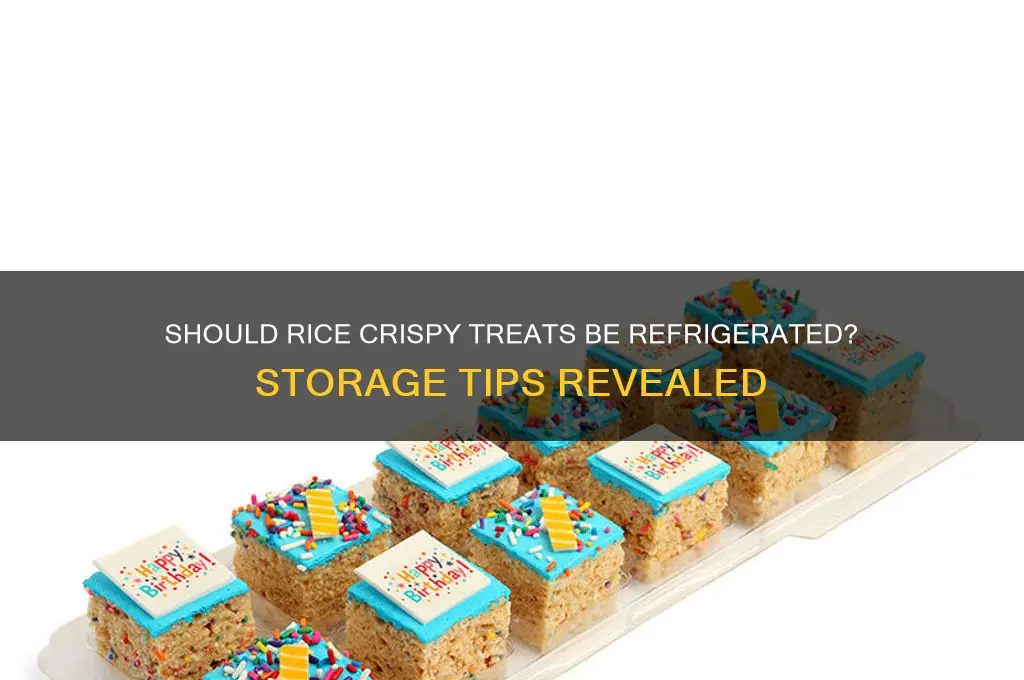 do you have to refrigerate rice crispy treats