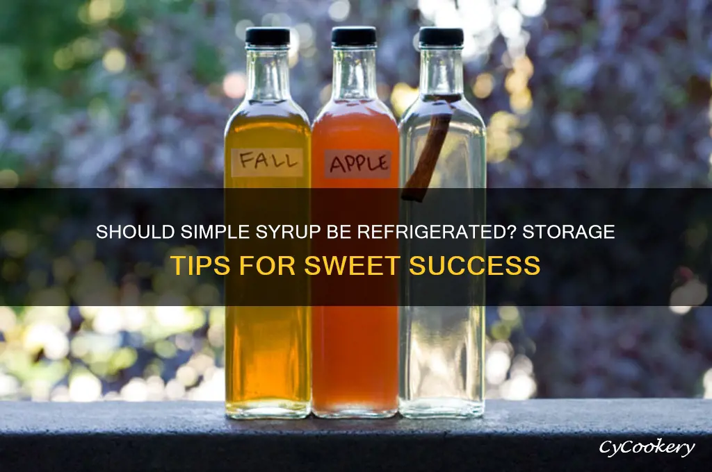 do you have to refrigerate simple syrup