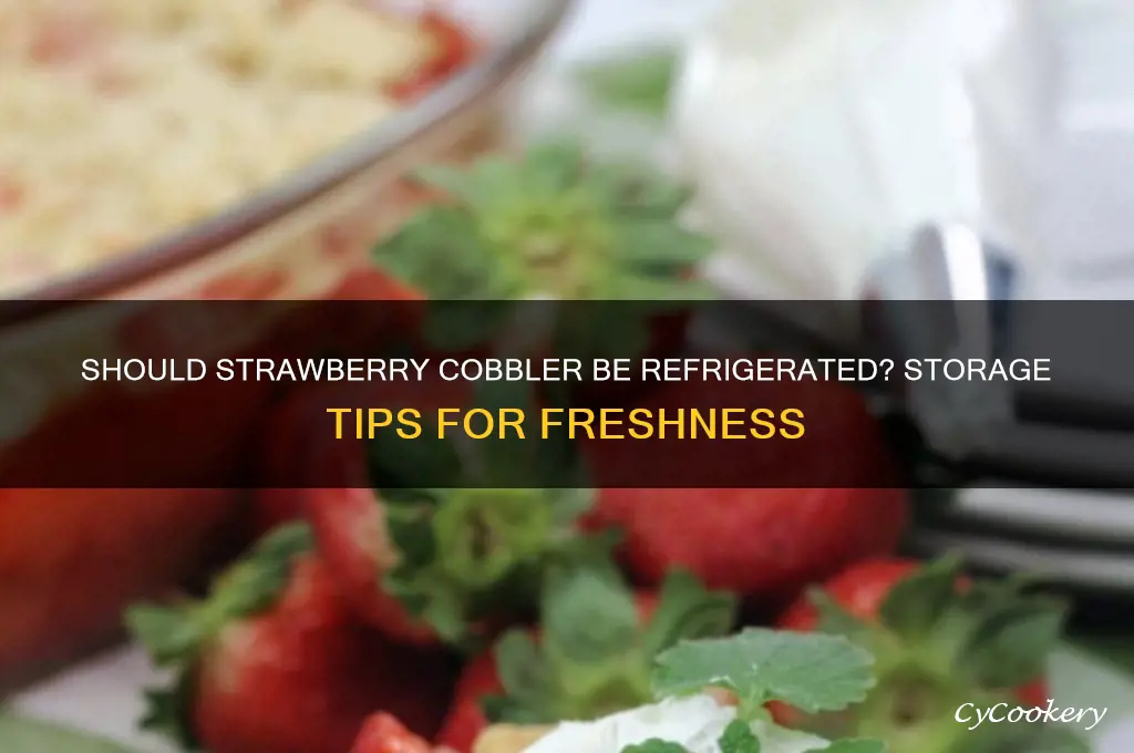 do you have to refrigerate strawberry cobbler