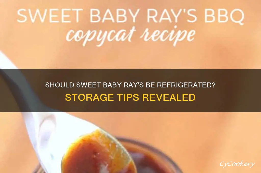 do you have to refrigerate sweet baby ray