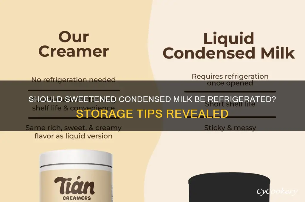 do you have to refrigerate sweetened condensed milk