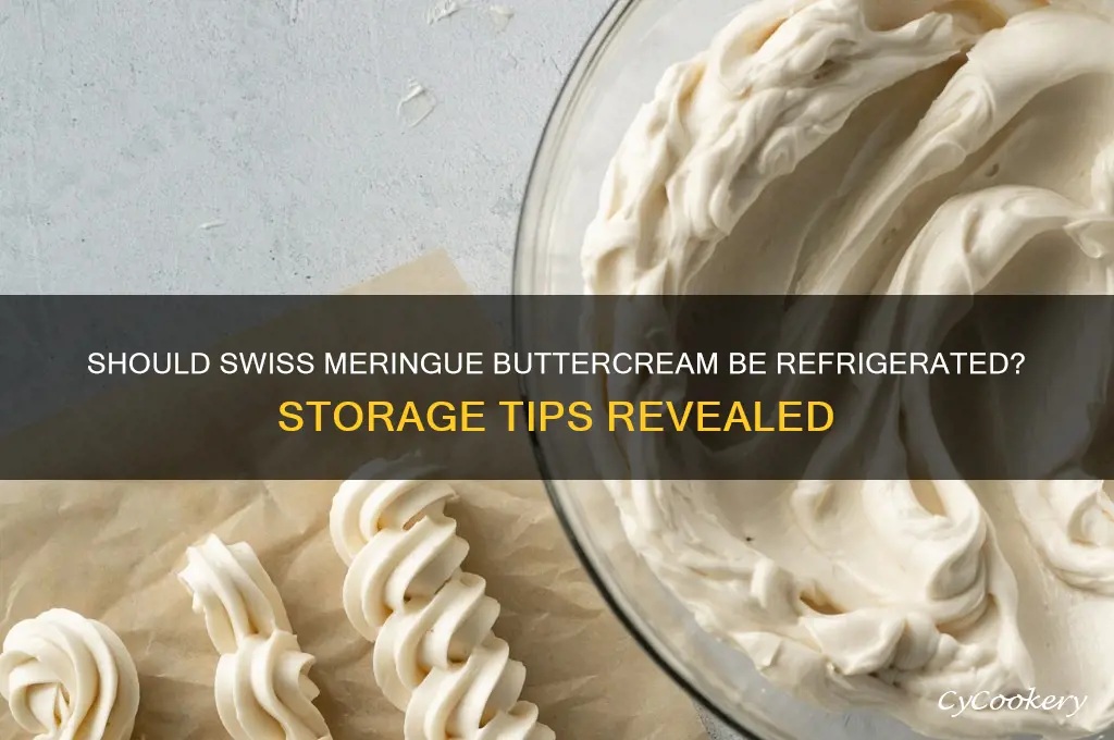 do you have to refrigerate swiss meringue buttercream