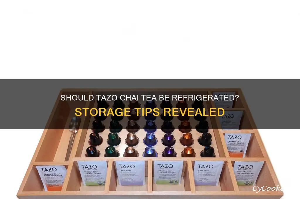 do you have to refrigerate tazo chai tea