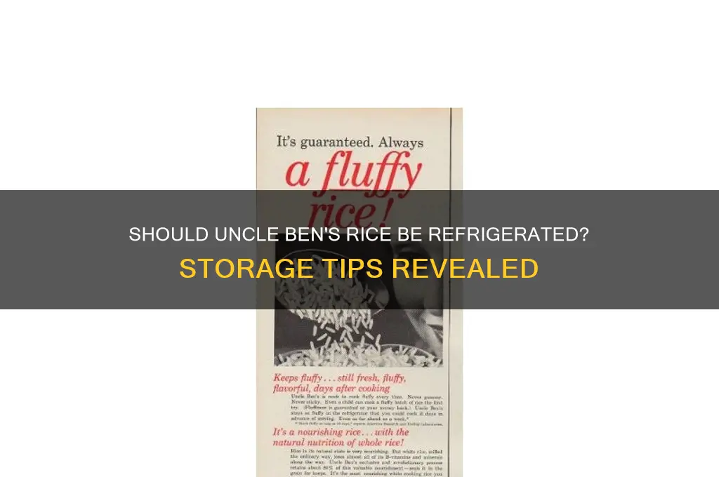 do you have to refrigerate unvle ben