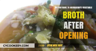Refrigerating Vegetable Broth: Essential Tips After Opening the Container