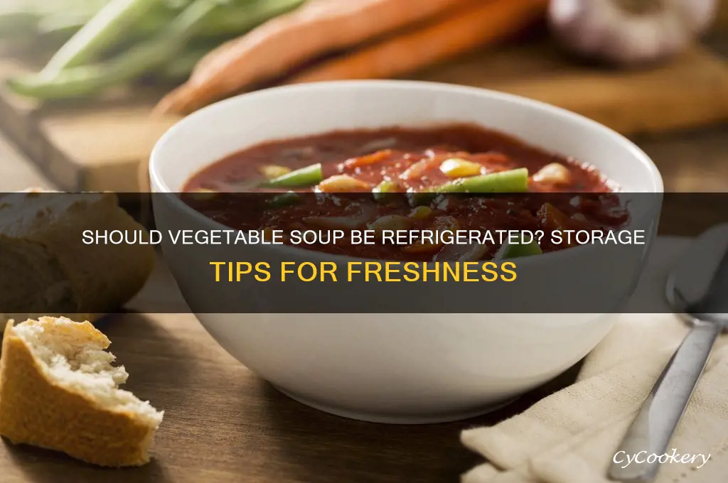 do you have to refrigerate vegetable soup