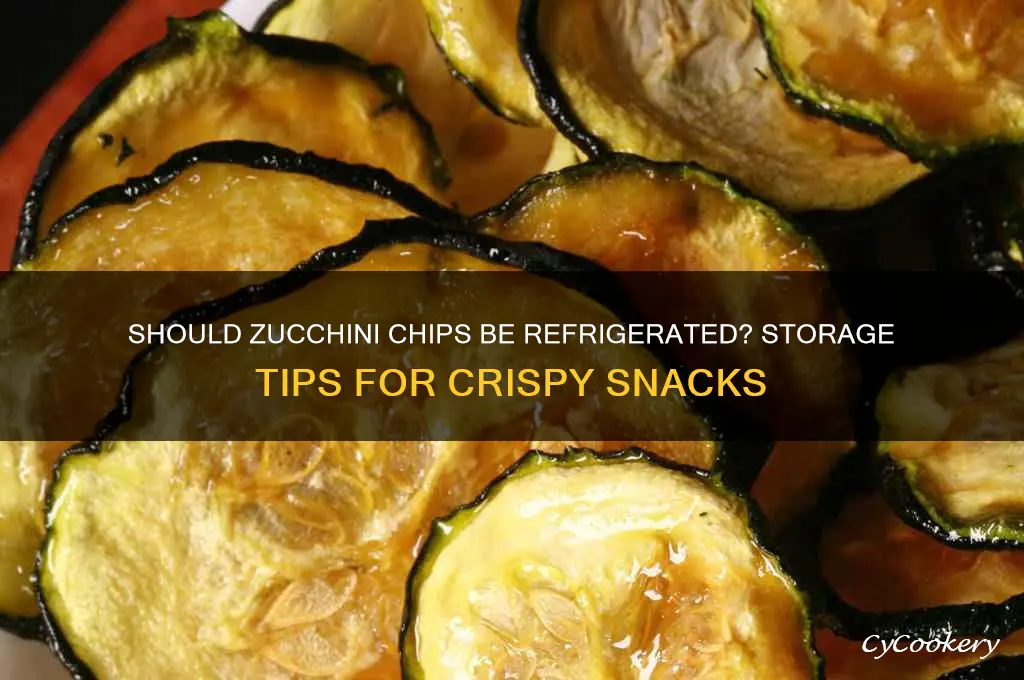 do you have to refrigerate zucchini chips