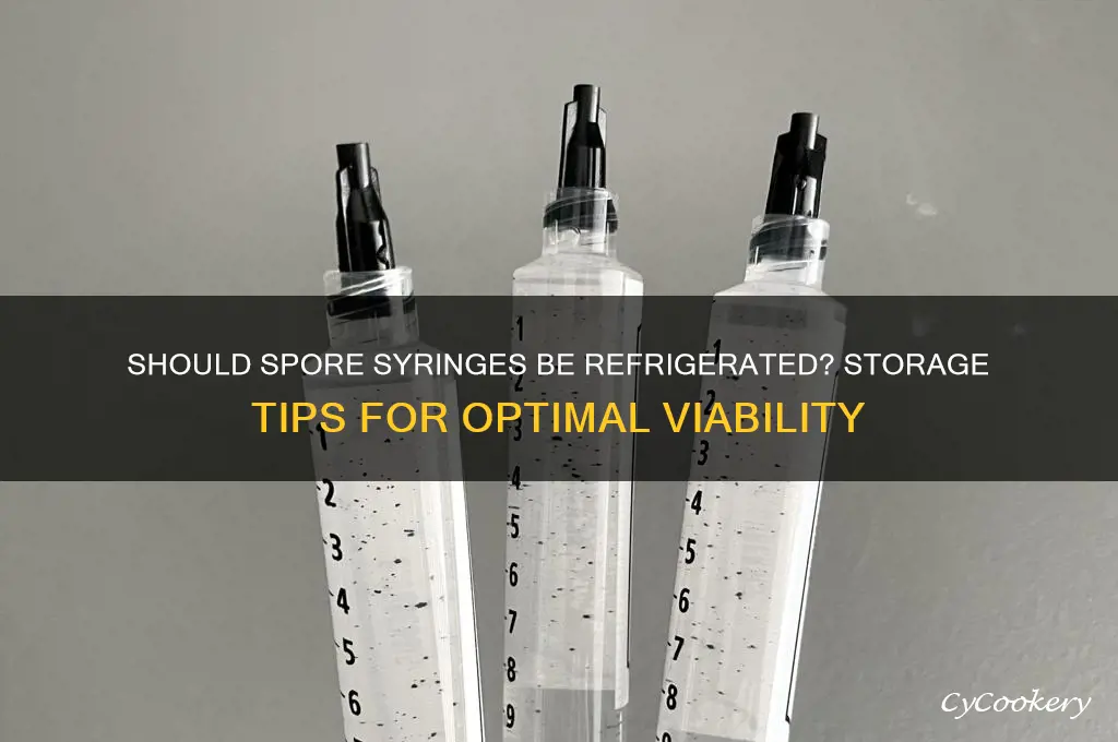 do you have to refrigerated spore syringes