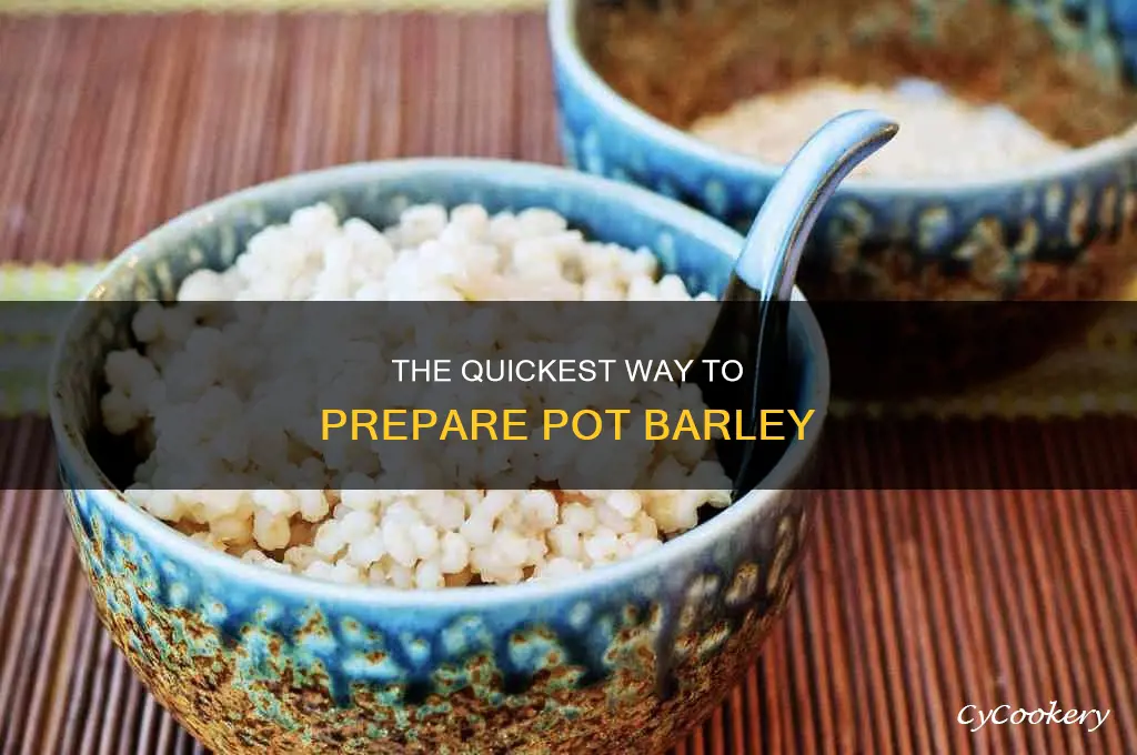 do you have to soak pot barley before cooking