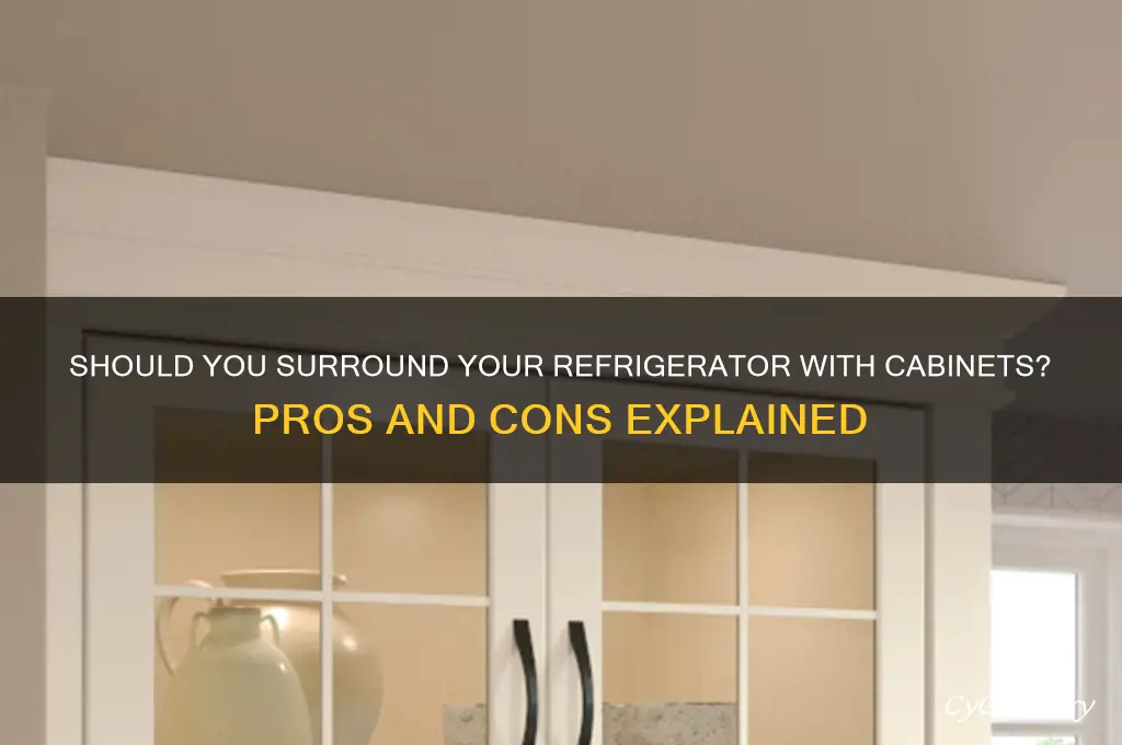 do you have to surround a refrigerator with cabinets