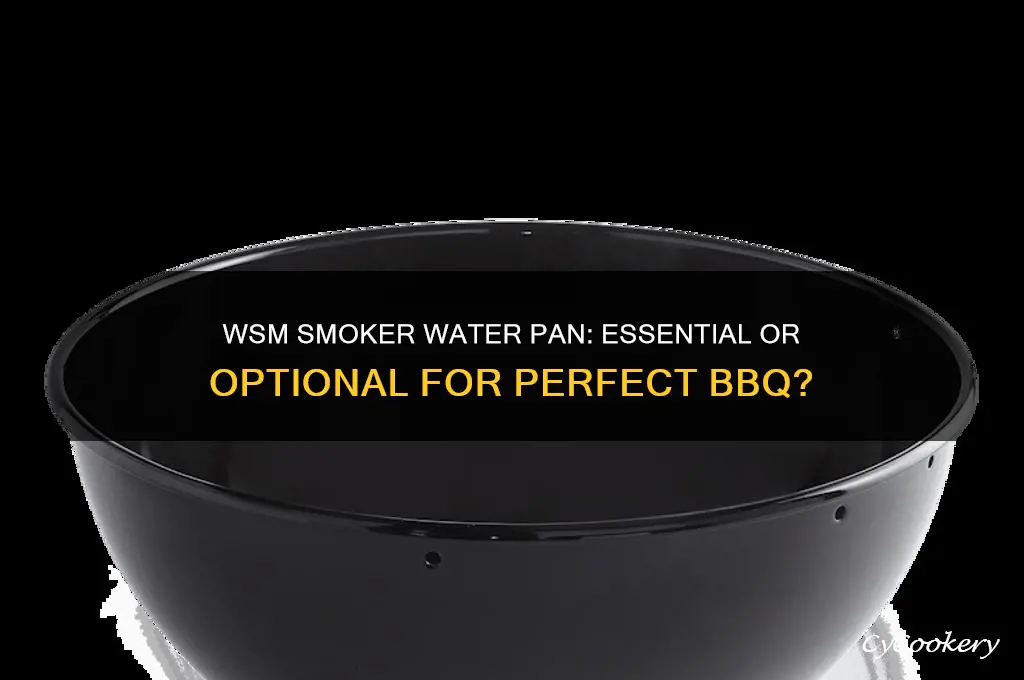 do you have to use water pan on wsm smoker