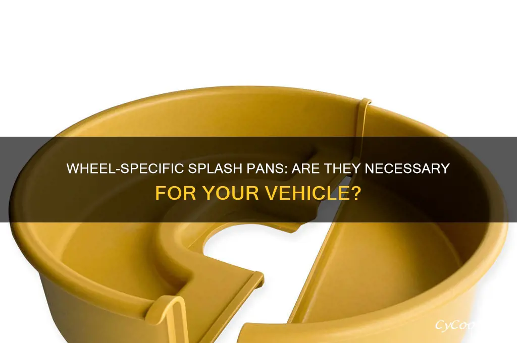 do you have to use wheel specific splash pan