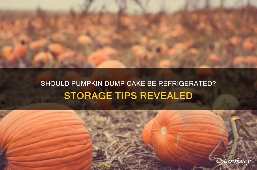 do you have tyo refrigerate pumpkin dump cake